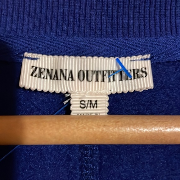 •ZENANA OUTFITTERS•BLUE VNECK SWEATSHIRT DRESS SIZE S/M EUC(LIKE NEW) - Picture 5 of 7